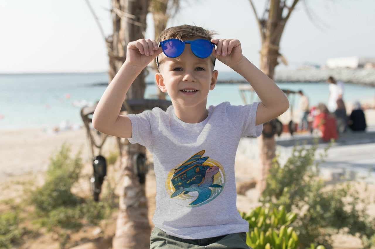 Kids Surfer Turtle Kombi T- Shirt