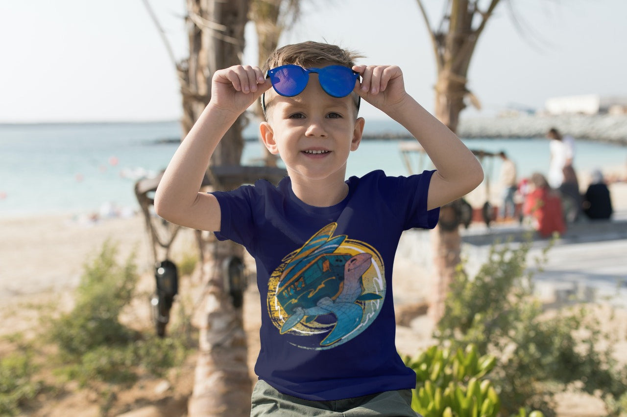 Kids Surfer Turtle Kombi T- Shirt